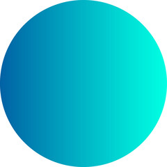 Blue gradient circle round geometric shape element icon sign symbol isolated overlay transparent png