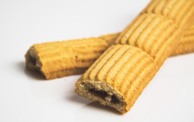 Delicious cookies isolated on a white