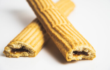 Delicious cookies isolated on a white