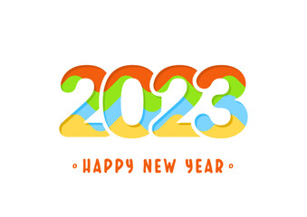 Happy New Year 2023. Vector illustration