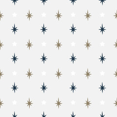 Vector star pattern scandinavian style. Repeat background with star.
