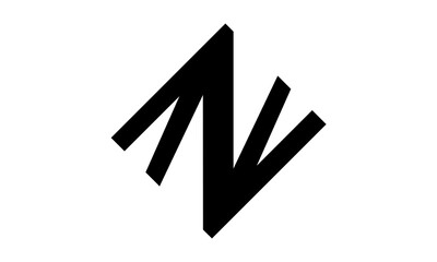 ZN unique letter logo vector