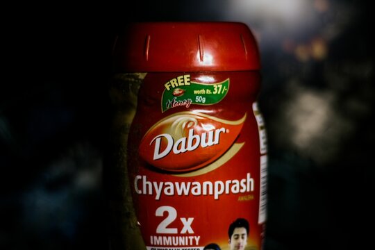 Dabur product Chyawanprash India made healthy food, Ayurvedic health supplement
