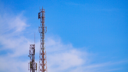 Signal transmitting tower antenna from one of the service providers