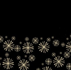 snowflakes on black holiday fabric texture 