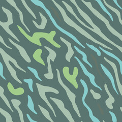 Full seamless tiger and zebra stripes animal skin pattern. Texture for textile fabric print. Suitable for fashion use.