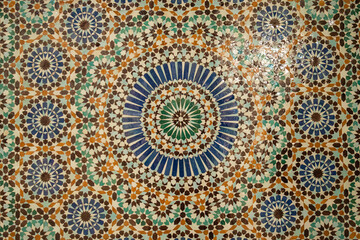 Fresco of the Great Mosque of Paris in France