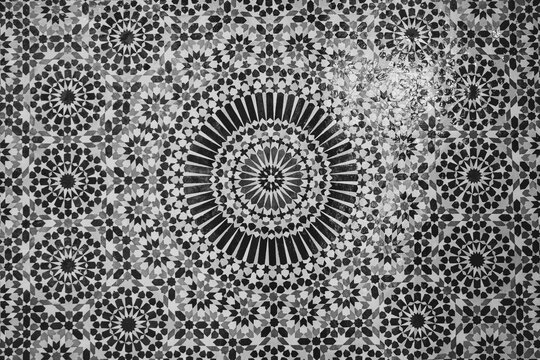 Fresco of the Great Mosque of Paris in France