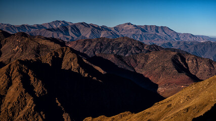 Landscape of the High Atlas mountains, Morocco.