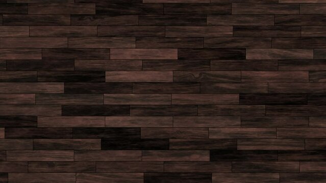 Dark Wood Flooring Surface loop. Tiled Planks Wall Backdrop. Parquet Wood Background. Parquetry Wooden Floor Texture.