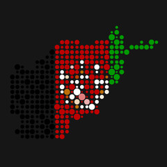 Afghanistan Silhouette Pixelated pattern map illustration