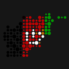 Afghanistan Silhouette Pixelated pattern map illustration