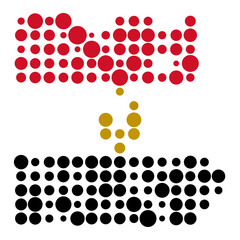 Egypt Silhouette Pixelated pattern map illustration