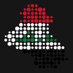 Iraq Silhouette Pixelated pattern map illustration