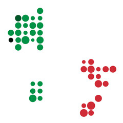 Italy Silhouette Pixelated pattern map illustration