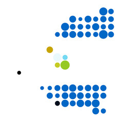 Nicaragua Silhouette Pixelated pattern map illustration