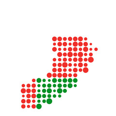 Oman Silhouette Pixelated pattern map illustration