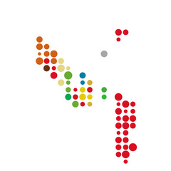 Peru Silhouette Pixelated pattern map illustration