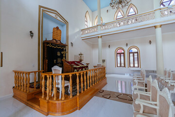 Interior of synagogue in Batumi, Georgia 