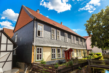 Historical street in Goslar, Germany