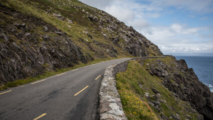 beautiful coastal road on Dingle peninsula, Ireland