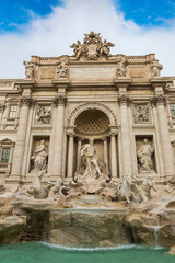 Fototapeta na wymiar Fountain di Trevi in Rome