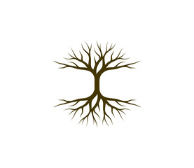 Tree of Life Logo - Nature Growth Symbol - Root and Branch Icon