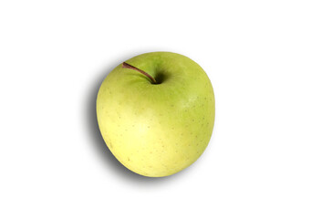 Manzana verde en fondo transparente. 