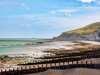 View towards the Beachy Head Cliffs, Eastbourne, East Sussex, England, United Kingdom