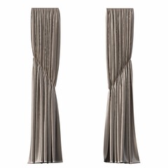 curtain isolated on white background, 3D illustration, cg render