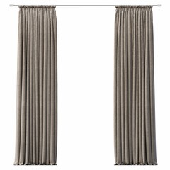 curtain isolated on white background, 3D illustration, cg render