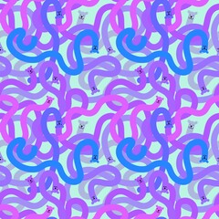 Cartoon toys animals seamless fluffy bears pattern for wrapping paper and fabrics and kids clothes print