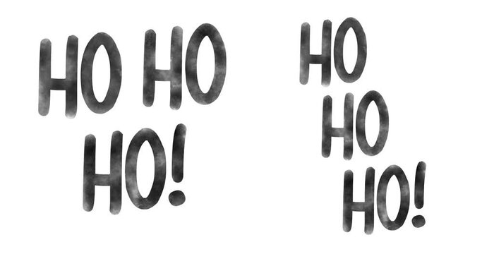 christmas phrase with whit background, ho ho ho with white background