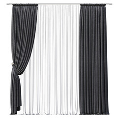 curtain isolated on a transparent background, 3D illustration, cg render