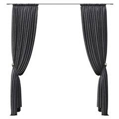 curtain isolated on a transparent background, 3D illustration, cg render