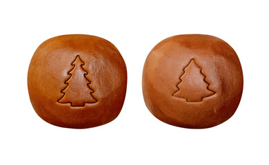 Gingerbread dough isolated on a white background