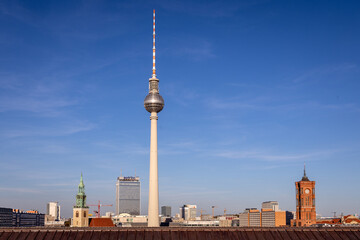 Fototapeta na wymiar Blick von der Dachterrasse des Humboldt Forums, Berlin Mitte
