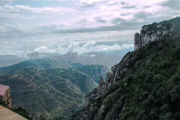 Fototapeta na wymiar mountains and the monastery of Montserrat. Barcelona. Spain