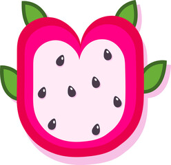 Obraz premium Dragon fruit style alphabet text, letter U