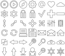 hand drawn icons vector