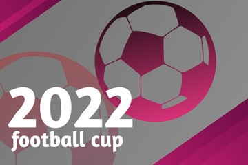 Football 2022 tournament cup background. illustration background football 