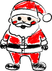 Santa hand draw vector