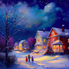 Fototapeta premium Christmas Family Holiday