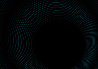 Hi-tech dark blue abstract background with round dotted lines. Vector futuristic digital art design