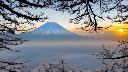 富士山　初日の出