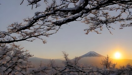 富士山　初日の出