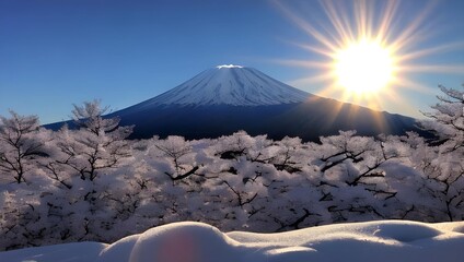 富士山　初日の出