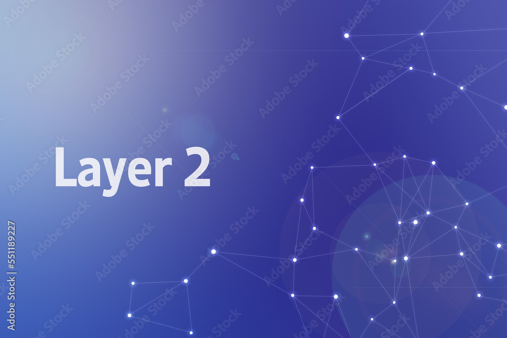 Poster title image of the word layer 2. it is a web3 related term.