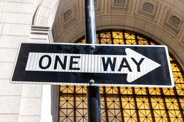 One way sign in New York