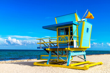 Lifeguard tower in Miami Beach